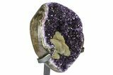 Sparkling Amethyst Geode With Metal Stand - Uruguay #368362-2